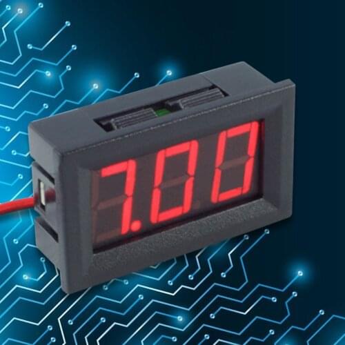 0.56inch LED Display DC 4.5-30V Two-wire Digital Voltmeter Multifunctional Practical Amp Volt Voltage Current Meter Tester