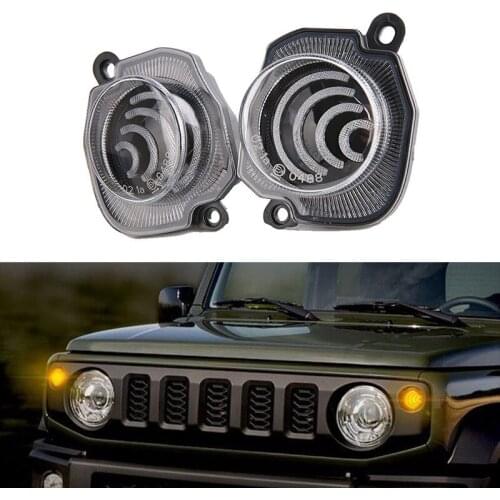 2PCS LED Amber Turn Signal Light Car Round Fog Lamps for Suzuki Jimny 2018 2019 2020