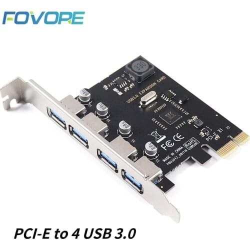 4 Port USB 3.0 PCI-E Expansion Card PCI Express PCIe USB 3.0 HUB Adapter 4-Port USB3.0 Controller USB 3 0 PCI e x1 converter