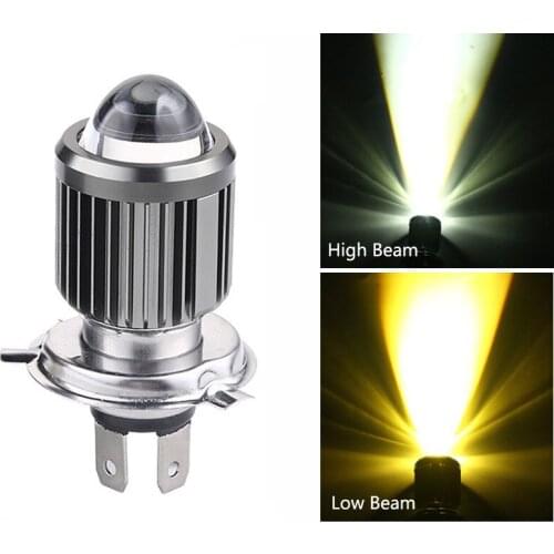 9V-32V H4 Led Bulb Dual-color 3030 18SMD Car Fog Lights Motorcycle Headlights Shock-proof Anti-corrosion White Light +Amber