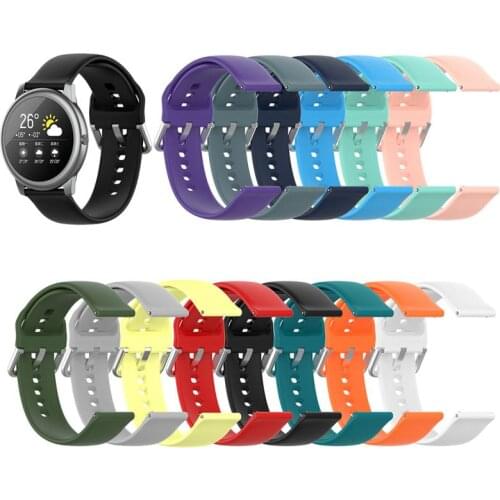 For Xiaomi Haylou Solar LS05 Accessories New Smart Watch Strap Sports Smart Silicone Color Silver Buckle Strap Sports Suitable