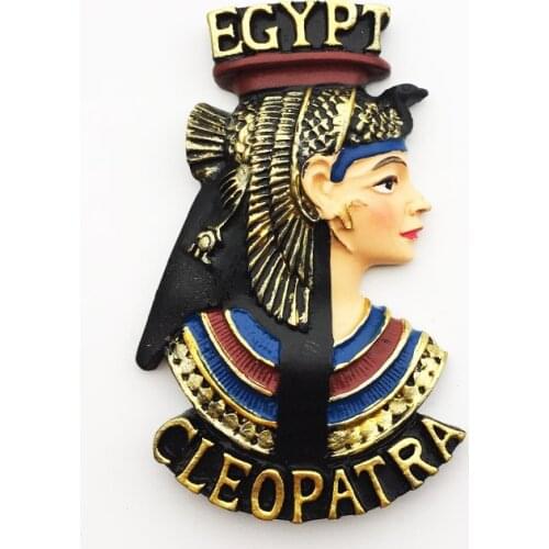 Egypt creative tourism commemorative decoration crafts three-dimensional Egyptian queen Cleopatra magnetic refrigerator magnet