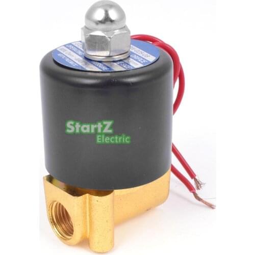 1/4" Inch Electric Air Gas Water Solenoid Valve Normally Closed DC12V DC24V AC110V AC220V