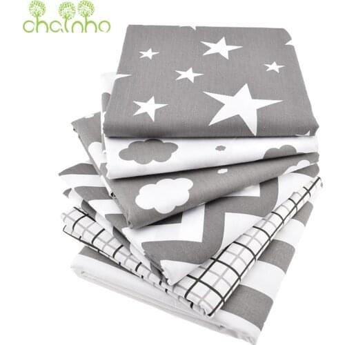 Clearance Sale,6pcs/Lot,Clouds&Stars Printed Twill Cotton Fabric For Sewing Doll Baby Bedding Clothes Patchwork Material,40x50cm