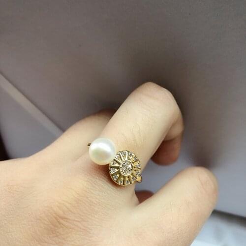 NEW ARRIVAL Ring Base Mountings Findings Settings Adjustable Ring Jewelry Parts Fittings Wedding Accessories for Pearl Beads