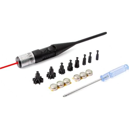 Red Dot Laser Sight Scope Outdoor Tactical Hunting Rifle Pistol Shot Airsoft Bore Sight .22 to .50 With On Off Switch Collimator