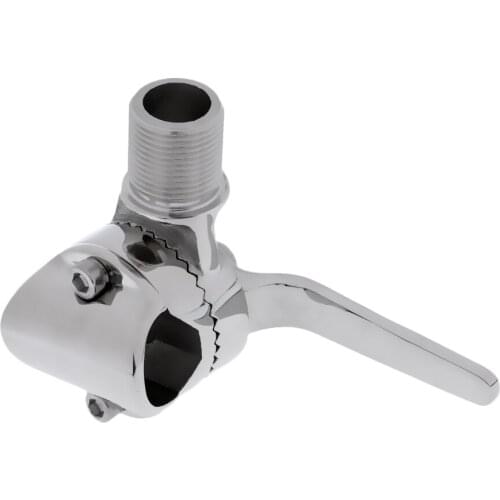 Boats Clamp-on Tube Rail Mount Antenna Base - Marine Grade 316 Stainless Steel