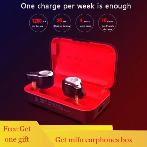 Mifo o2 Half In-ear Wireless Earphones Bluetooth 5.0 Touch True Wireless Earbuds Tws Sport Waterproof Twins Earphone