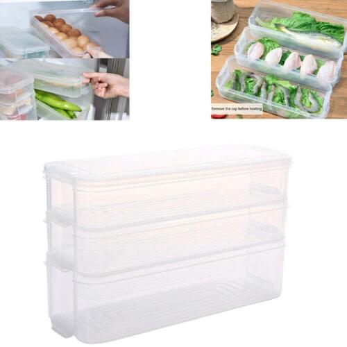 Reusable Kitchen Fridge Food Fruit Storage Container Clear Preservation Box Case