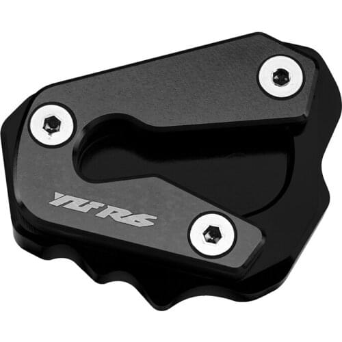 Motorcycle CNC Kickstand Foot Side Stand Extension Pad Enlarge Stand Plate for YAMAHA YZF R6 YZF-R6 2020-2021