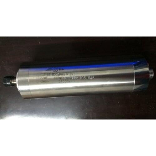 0.8kW Water cooling spindle motor, 65 x 195mm, 220v, 24000RPM and ER11, 800W spindle motor for CNC machine