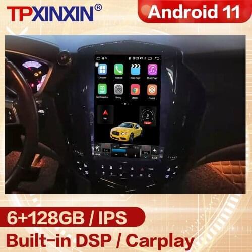 4+64G Android 10.0 Tesla Screen Multimedia Stereo For Cadillac CTS 2007 2008 2009 2010 2011 2012 Radio Receiver Player Head Unit