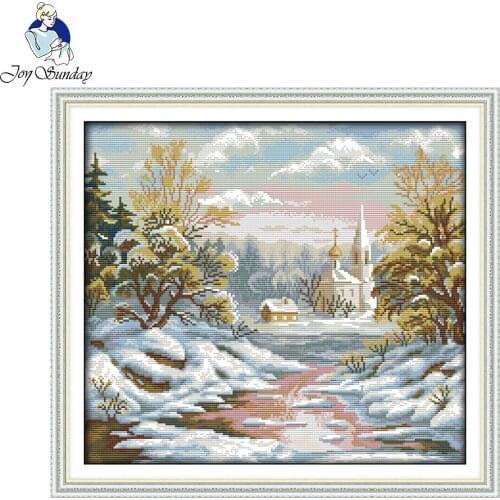 Joy Sunday The Early Frost Counted Cross Stitch 11CT 14CT DIY Printed Cross Stitch Kits for Embroidery Home Decor Needlework Set
