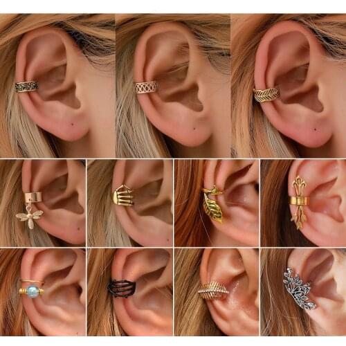 2020 New Fashion Hot Sale Womens Earrings Retro Simple C Shape Ear Clip Earrings For Women Party Jewelry Gifts Wholesale