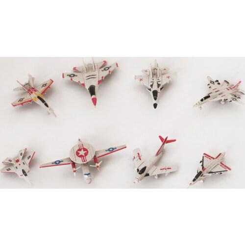 8PCS/Set 4D Plastic Assembled Airplane Puzzle Assembling Military Fighter Toys For Children