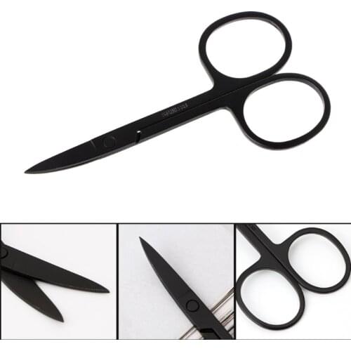 Professional Scissor Manicure For Nails Eyebrow Nose Eyelash Scissors Curved Pedicure Makeup Tools