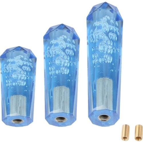 10 15 20cm Car Blue Color Transparent Stitching Multicolor Gear Shift Knob Crystal Bubble Gear Shift Knob Colorful Shifter Lever