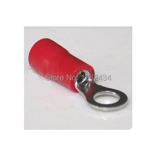 RV1.25 - 4 brass red circular pre insulated terminal cold pressed terminal copper nose