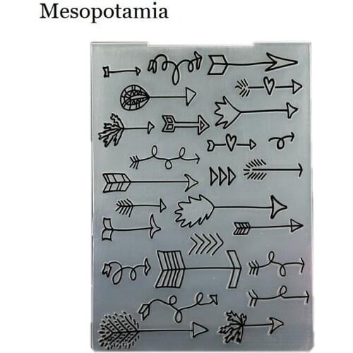 DIY Scrapbooking Arrow Darts Heart Embossing File Templates Card Making Plastic Template Garden Crafts Sewing Embossing Folders