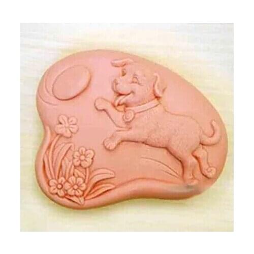Dog modelling Happy little dog silicon soap mold Cake decoration mold Handmade soap mold NO.:SO377