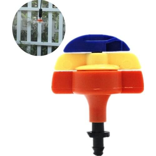50PCS 360 Degrees Rotating Sprinkler With 1/4"Barb Connector Garden Dirp Irrigation Watering Nozzles Spraying Without Dead Ends