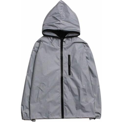 Reflective Jacket 3M Mens Waterproof Cycling Motorcycle Night Safe Coat Hoodie Long Sleeves Fashion Leisure Versatile 2020 Hot