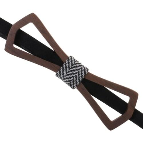 Vintage Mens Groom Wedding Party Wooden Bow Tie Tuxedo Necktie Accessory G