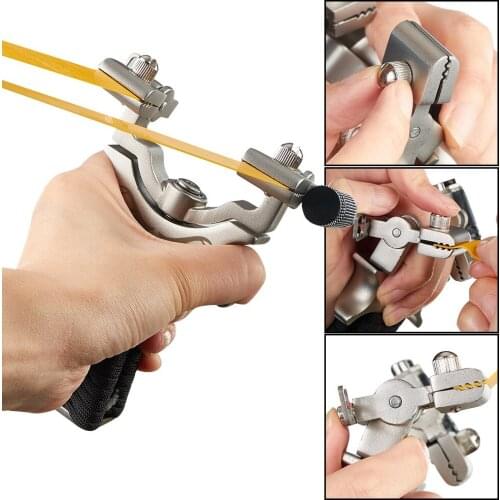 360 Degree Rotating Hunting Metal Slingshot Slingshot Shooting Rubber Band Outdoor Hunting Slingshot Shooting Steel Ball Tool