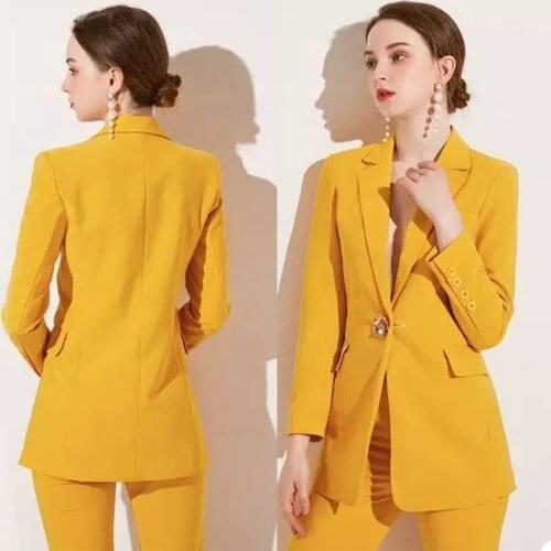 High Quality Women Suits New Design Elegant Catwalk Clothes For Photos Party Business Work Prom Blazer Coat 2 Pieces