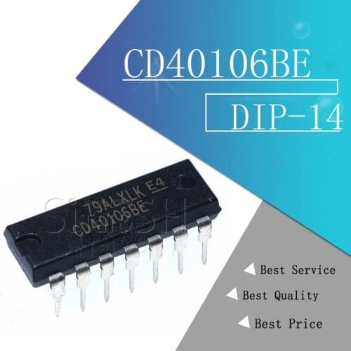 10PCS CD40106BE DIP14 CD40106 DIP 40106BE DIP-14 new and original IC