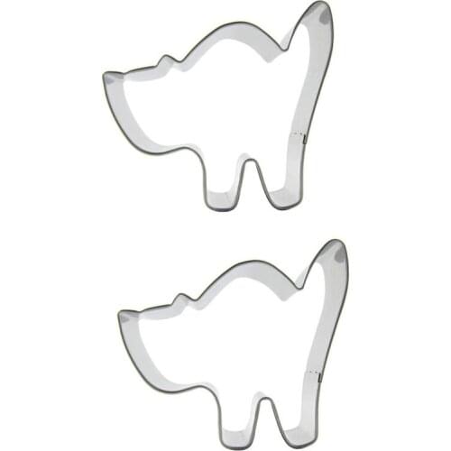 Cat shape 2 pieces biscuit cutting molds, baking tools, cake decorating soft candy tools