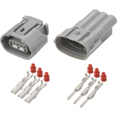 10pcs/lot 3 Pin Female Male Sumitomo 090 TS Alternator Wire Connector Electrical Connector 6188-0282 6189-0443 For Toyota Lexus