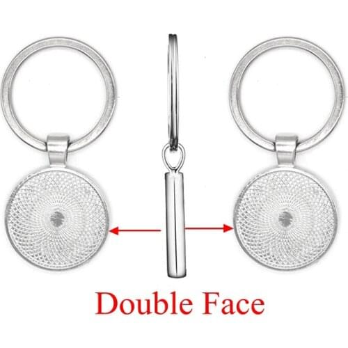 5pcs/lot DIY Keychain Pendant Fit 25mm Glass Cabochon Dome Handmade Blank Key Chain Keyring Keyfob Base Jewelry Making Supplies