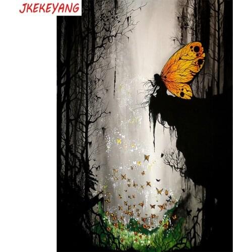 5D DIY square/round Diamond painting Butterfly Elf Cross Stitch Diamond Embroidery Pattern Rhinestone J2912