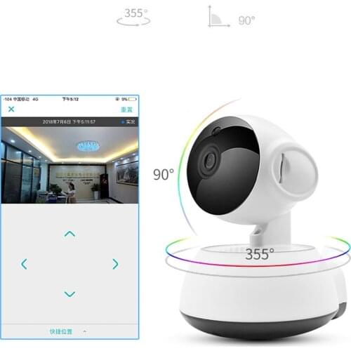720P Mini HD WiFi Network Wireless IP Camera Smart Monitor Video Home Motion Detection TF Card Two Way Audio-White(UK PLUG)