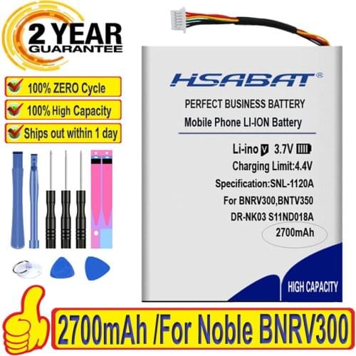 HSABAT TOP 2700mAh DR-NK03 MLP305787 S11ND018A Battery for Barnes & Noble BNRV300,BNTV350,Nook Simple Touch, Simple Touch 6"