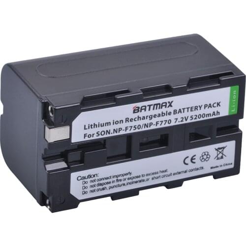 5200mAH 1Pc NP-F750 NPF750 NP F750 F730 F770 Battery for Sony NP F960 F970 NP-F770 F550 CCD-TRV58 TRV110K TRV26E HVR-Z1 V1J z1