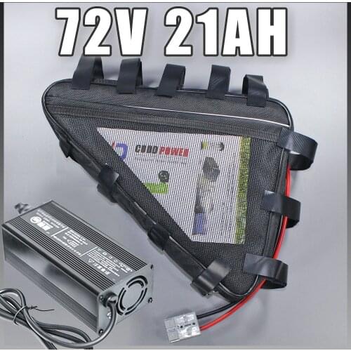 72V Triangle Battery Pack For 3000W Electric bicycle Scooter E-bike 72V 21Ah battery