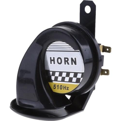 Car Motorcycle 110dB Loud Snail Air Horn Siren Waterproof 510hz 12V DC Black