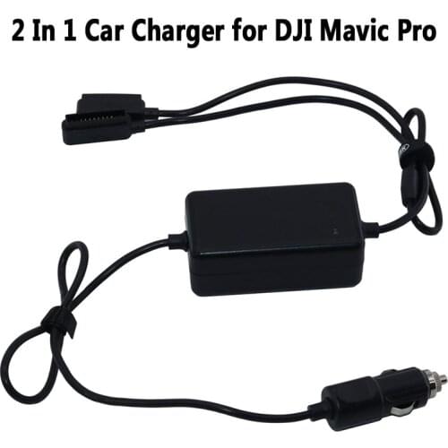 2 In 1 Car Charger for DJI Mavic Pro Platinum Camera Drone Battery Portable Smart Travel Vehicle Charger Dual Output Charging