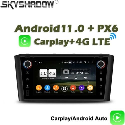 Carplay PX6 Car DVD Player DSP TDA7851 PX6 Android 10 4G +64G Wifi RDS RADIO GPS Bluetooth 5.0 For Toyota Avensis T25 2003-2008