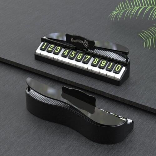 Car Piano Temporary Parking Sign Telephone Moving License Plate Hidden Moving Number Vehicle Luminous Sign Creative Parking Sign