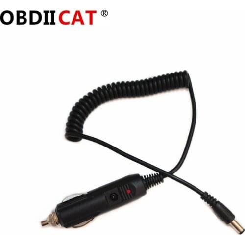 Free Shipping 1.5M DC 12V Car Charger Power Adapter Cigarette Lighter Spring Cable 3.5 x1.35mm Suit