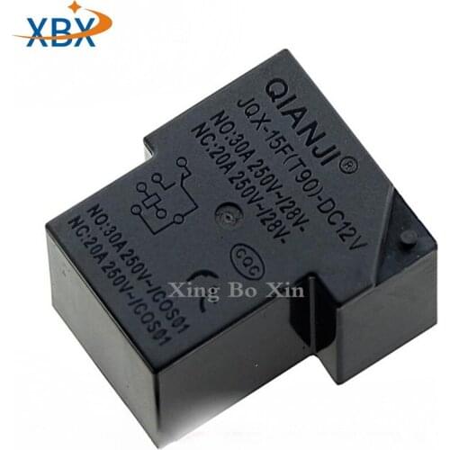 Free Shipping 10pcs 100% NEW Relays QIANJI JQX-15F(T90)-DC12V 30A 250V T90 12VDC 6pin