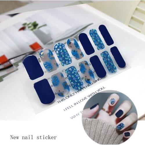 Fashion Full Cover Nail Polish Wraps Adhesive Nail Stickers Nail Art Decorations Manicure Tools Environmental for Woman D44