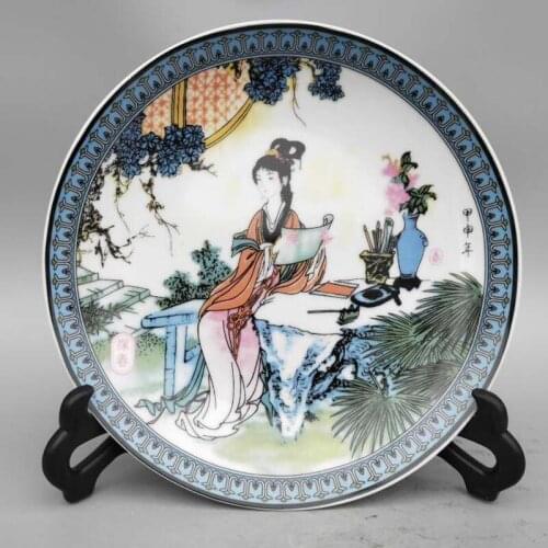 China exquisite beautiful woman Home decoration Ceramic plate