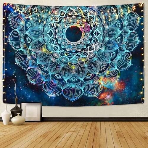 Psychedelic Mandala Tapestry Wall Hanging Bohemian Hippie Wall Tapestry Dorm Art Decor Wall Cloth Tapestries Trippy Wall Carpets