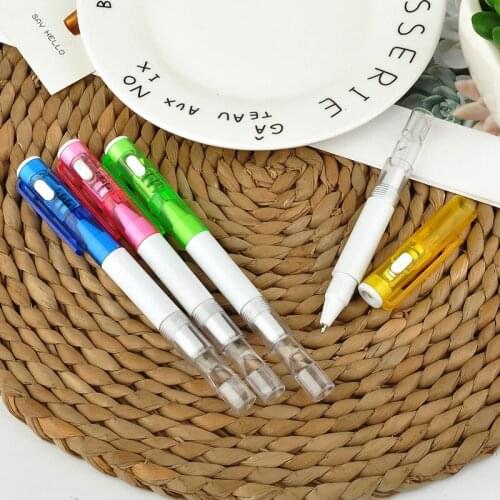 Hot sell 1000pcs/lots New arrival 3 in 1 Plastic ball-point pen + LED lights + whistle random color