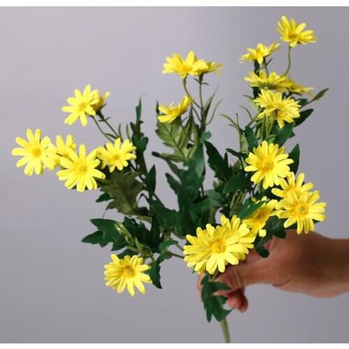 Imitation small chrysanthemum 9 head Korean wild chrysanthemum flower potted plant living room decoration Qingming Chrysanthemum