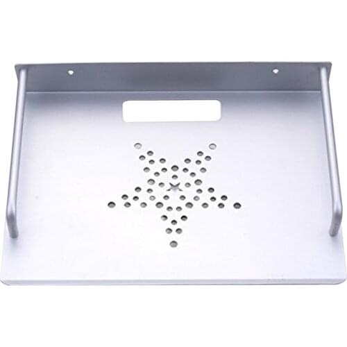 Behogar TV Router Set-top Boxes Mini PC DVD Player Single-layer Space Aluminum Wall Mount Storage Shelf Bracket Stand Holder
